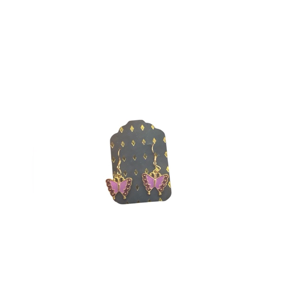 Purple Butterfly Earrings